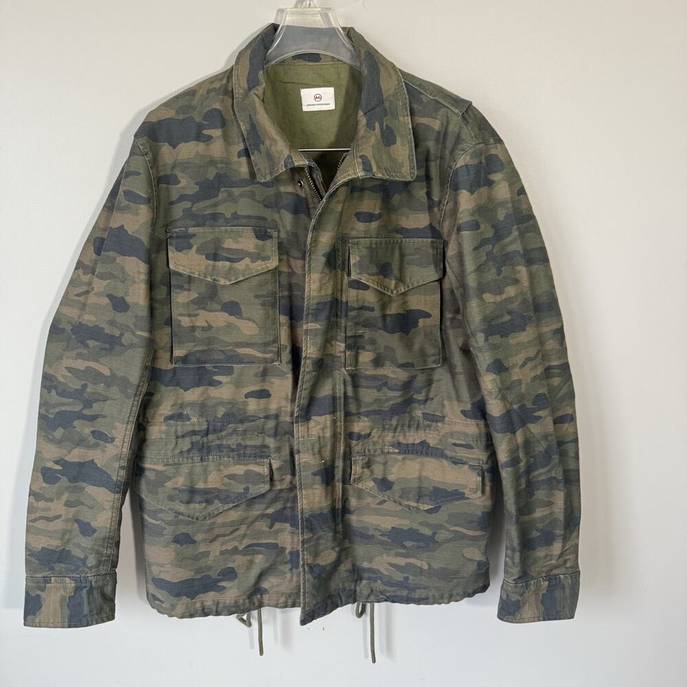 AG Adriano Goldschmied Womens Jacket Size S Camo Utility Military Zip Pockets